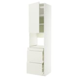METOD / MAXIMERA Mobile alt micro com/anta/3cassetti, bianco/Veddinge bianco, 60x60x240 cm