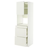 METOD / MAXIMERA Mobile alt micro com/anta/3cassetti, bianco/Veddinge bianco, 60x60x200 cm
