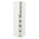 METOD / MAXIMERA Mobile alto con 2 ante/4 cassetti, bianco/Bodbyn bianco sporco, 60x60x220 cm
