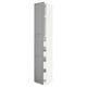 METOD / MAXIMERA Mobile alto con 2 ante/4 cassetti, bianco/Bodbyn grigio, 40x60x240 cm