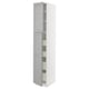 METOD / MAXIMERA Mobile alto con 2 ante/4 cassetti, bianco/Bodbyn grigio, 40x60x220 cm