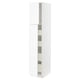 METOD / MAXIMERA Mobile alto con 2 ante/4 cassetti, bianco Enköping/bianco effetto legno, 40x60x200 cm