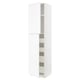 METOD / MAXIMERA Mobile alto con 2 ante/4 cassetti, bianco Enköping/bianco effetto legno, 60x60x240 cm