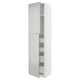 METOD / MAXIMERA Mobile alto con 2 ante/4 cassetti, bianco/Havstorp grigio chiaro, 60x60x240 cm