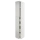 METOD / MAXIMERA Mobile alto con 2 ante/4 cassetti, bianco/Havstorp grigio chiaro, 40x60x240 cm