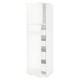 METOD / MAXIMERA Mobile alto con 2 ante/4 cassetti, bianco/Ringhult bianco, 60x60x200 cm