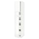 METOD / MAXIMERA Mobile alto con 2 ante/4 cassetti, bianco/Ringhult bianco, 40x60x200 cm