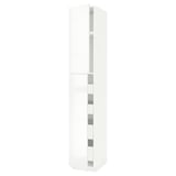 METOD / MAXIMERA Mobile alto con 2 ante/4 cassetti, bianco/Ringhult bianco, 40x60x240 cm