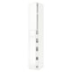 METOD / MAXIMERA Mobile alto con 2 ante/4 cassetti, bianco/Ringhult bianco, 40x60x240 cm