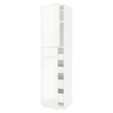 METOD / MAXIMERA Mobile alto con 2 ante/4 cassetti, bianco/Ringhult bianco, 60x60x240 cm