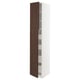 METOD / MAXIMERA Mobile alto con 2 ante/4 cassetti, bianco/Sinarp marrone, 40x60x220 cm