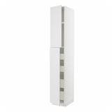METOD / MAXIMERA Mobile alto con 2 ante/4 cassetti, bianco/Stensund bianco, 40x60x240 cm
