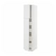 METOD / MAXIMERA Mobile alto con 2 ante/4 cassetti, bianco/Stensund bianco, 40x60x200 cm