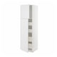 METOD / MAXIMERA Mobile alto con 2 ante/4 cassetti, bianco/Stensund bianco, 60x60x200 cm