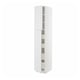 METOD / MAXIMERA Mobile alto con 2 ante/4 cassetti, bianco/Stensund bianco, 40x60x220 cm
