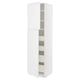 METOD / MAXIMERA Mobile alto con 2 ante/4 cassetti, bianco/Stensund bianco, 60x60x220 cm