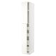 METOD / MAXIMERA Mobile alto con 2 ante/4 cassetti, bianco/Vallstena bianco, 40x60x240 cm