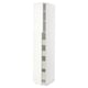 METOD / MAXIMERA Mobile alto con 2 ante/4 cassetti, bianco/Vallstena bianco, 40x60x220 cm