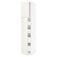 METOD / MAXIMERA Mobile alto con 2 ante/4 cassetti, bianco/Veddinge bianco, 40x60x200 cm