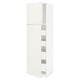 METOD / MAXIMERA Mobile alto con 2 ante/4 cassetti, bianco/Veddinge bianco, 60x60x200 cm