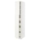 METOD / MAXIMERA Mobile alto con 2 ante/4 cassetti, bianco/Veddinge bianco, 40x60x220 cm