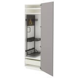 METOD / MAXIMERA Mobile alto con accessori pulizia, bianco/Bodbyn grigio, 60x60x200 cm