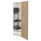 METOD / MAXIMERA Mobile alto con accessori pulizia, bianco/Forsbacka rovere, 60x60x200 cm