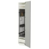 METOD / MAXIMERA Mobile alto con accessori pulizia, bianco/Havstorp grigio chiaro, 40x60x200 cm