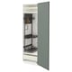 METOD / MAXIMERA Mobile alto con accessori pulizia, bianco/Nickebo grigio-verde opaco, 60x60x200 cm