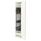 METOD / MAXIMERA Mobile alto con accessori pulizia, bianco/Vallstena bianco, 40x60x200 cm