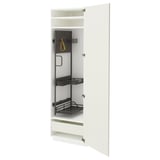 METOD / MAXIMERA Mobile alto con accessori pulizia, bianco/Veddinge bianco, 60x60x200 cm