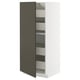 METOD / MAXIMERA Mobile alto con cassetti, bianco/Havstorp marrone-beige, 60x60x140 cm