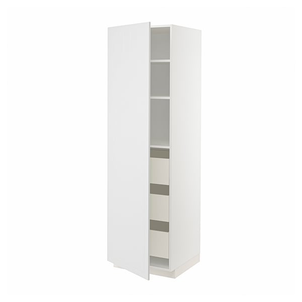 METOD / MAXIMERA Mobile alto con cassetti, bianco/Stensund bianco, 60x60x200 cm