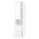 METOD / MAXIMERA Mobile alto micro/anta/2cassetti, bianco/Ringhult bianco, 60x60x240 cm