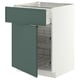 METOD / MAXIMERA Mobile base, cestello/cassetto/anta, bianco/Aspudden grigio scuro-verde, 60x60 cm