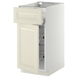 METOD / MAXIMERA Mobile base, cestello/cassetto/anta, bianco/Bodbyn bianco sporco, 40x60 cm