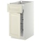 METOD / MAXIMERA Mobile base, cestello/cassetto/anta, bianco/Bodbyn bianco sporco, 40x60 cm