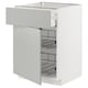 METOD / MAXIMERA Mobile base, cestello/cassetto/anta, bianco/Havstorp grigio chiaro, 60x60 cm
