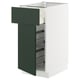 METOD / MAXIMERA Mobile base, cestello/cassetto/anta, bianco/Havstorp verde intenso, 40x60 cm
