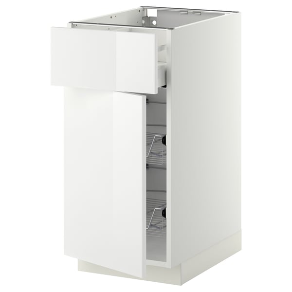 METOD / MAXIMERA Mobile base, cestello/cassetto/anta, bianco/Ringhult bianco, 40x60 cm
