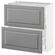 METOD / MAXIMERA Mobile base con 2 cassetti, bianco/Bodbyn grigio, 80x37 cm