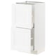 METOD / MAXIMERA Mobile base con 2 cassetti, bianco Enköping/bianco effetto legno, 40x37 cm