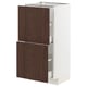 METOD / MAXIMERA Mobile base con 2 cassetti, bianco/Sinarp marrone, 40x37 cm