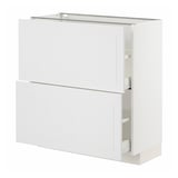 METOD / MAXIMERA Mobile base con 2 cassetti, bianco/Stensund bianco, 80x37 cm