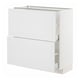 METOD / MAXIMERA Mobile base con 2 cassetti, bianco/Stensund bianco, 80x37 cm