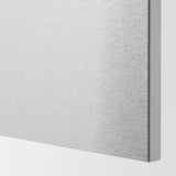 METOD / MAXIMERA Mobile base con 2 cassetti, bianco/Vårsta inox, 60x37 cm