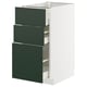 METOD / MAXIMERA Mobile base con 3 cassetti, bianco/Havstorp verde intenso, 40x60 cm