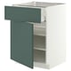 METOD / MAXIMERA Mobile base con cassetto/anta, bianco/Aspudden grigio scuro-verde, 60x60 cm