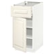 METOD / MAXIMERA Mobile base con cassetto/anta, bianco/Bodbyn bianco sporco, 40x60 cm