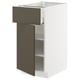 METOD / MAXIMERA Mobile base con cassetto/anta, bianco/Havstorp marrone-beige, 40x60 cm